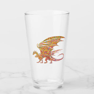 Phantastischer Mosaikdrache Glas