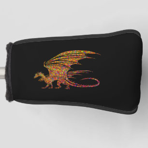 Phantastischer Mosaikdrache Golf Headcover