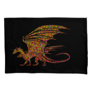Phantastischer Mosaikdrache Kissenbezug