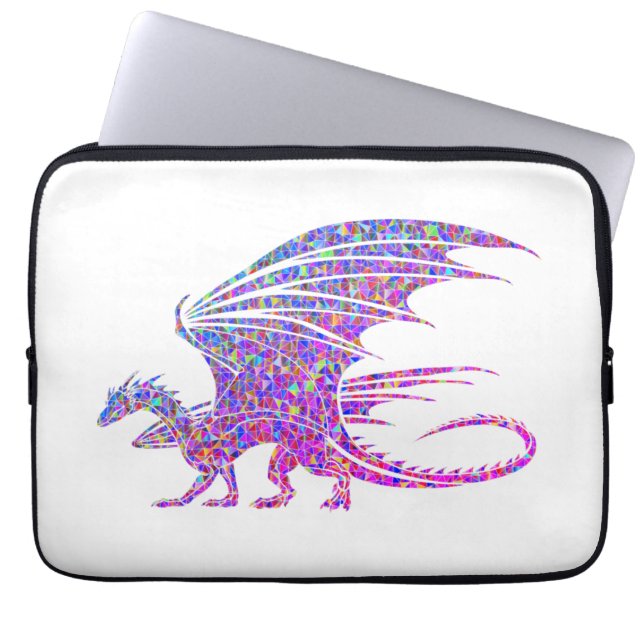 Phantastischer Mosaikdrache Laptopschutzhülle (Vorderseite)