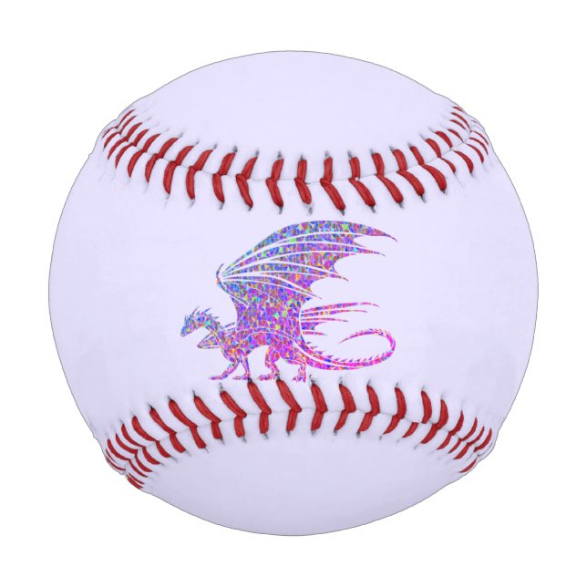 Phantastischer Mosaikdrache Lila Baseball (Vorderseite)