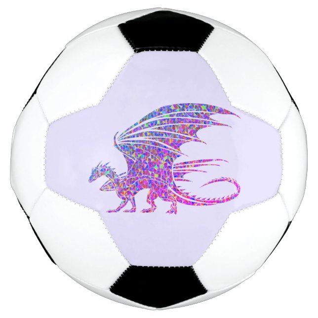 Phantastischer Mosaikdrache Lila Fußball (Vorderseite)