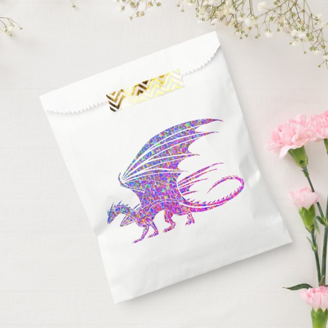 Phantastischer Mosaikdrache Lila Geschenktütchen (Versiegelt)