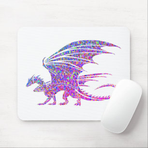 Phantastischer Mosaikdrache Mousepad