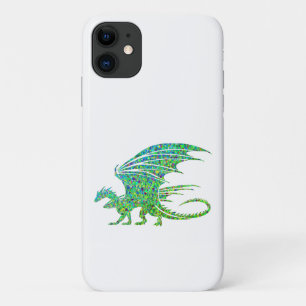Phantastischer Mosaikgrüner Drache Case-Mate iPhone Hülle