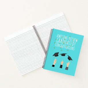 Phantastischer Neffe graduierte Glückwünsche Notizbuch