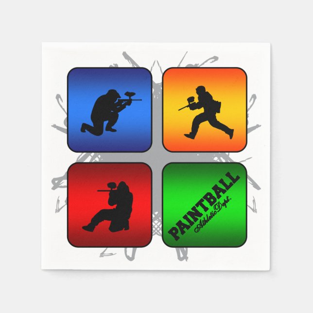 Phantastischer Paintball-Stil Serviette (Vorderseite)