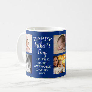 Phantastischer Papa 8 Foto Blau Kaffeetasse