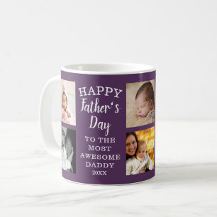 Phantastischer Papa, 8 Foto Lila Kaffeetasse