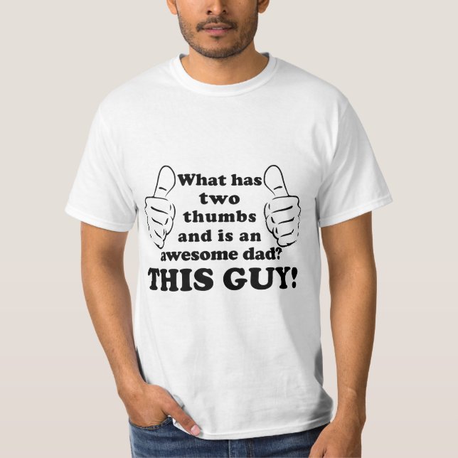 Phantastischer Papa mit Daumen T-Shirt (Vorderseite)