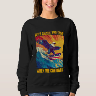 Phantastischer Patriotischer Surfadler in America Sweatshirt