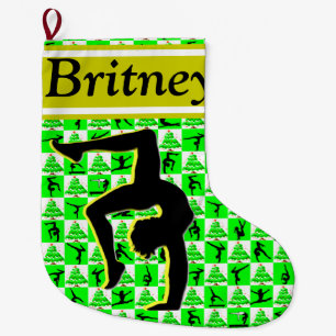 PHANTASTISCHER PERSONALISIERTER GYMNASTICS CHRISTM GROßER WEIHNACHTSSTRUMPF