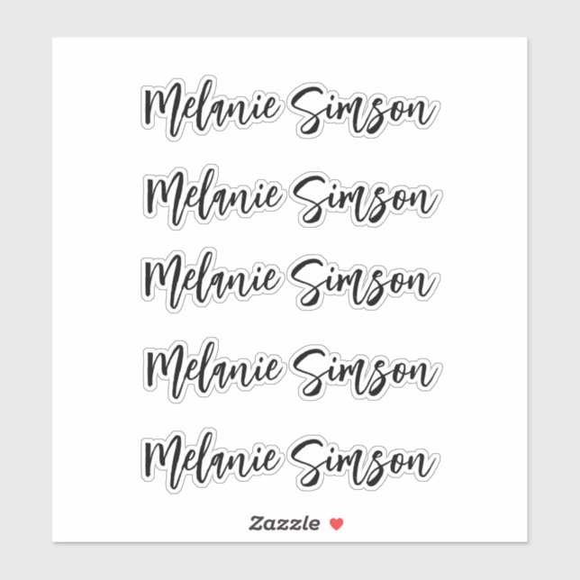 Phantastischer personalisierter Name eines Whimsik Aufkleber (Blatt)