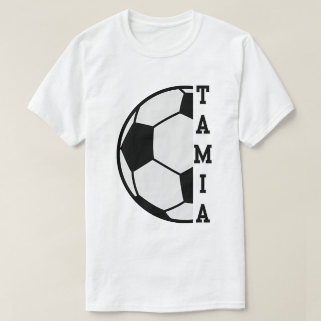 Phantastischer Personalisierter Name Fußball Ball  T-Shirt (Design vorne)
