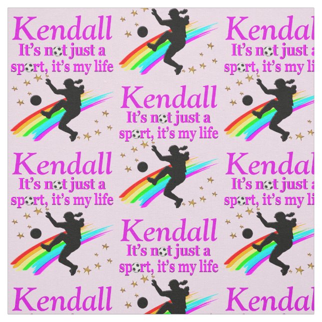 PHANTASTISCHER PERSONALISIERTER SOCCER MIRL FABRIC STOFF (Muster)