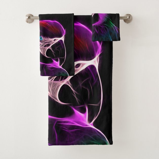 Phantastischer Pflaumensittich Badhandtuch Set (Insitu)