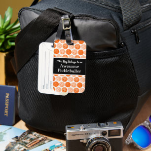 Phantastischer Pickleballer Reisen Orange Pickleba Gepäckanhänger