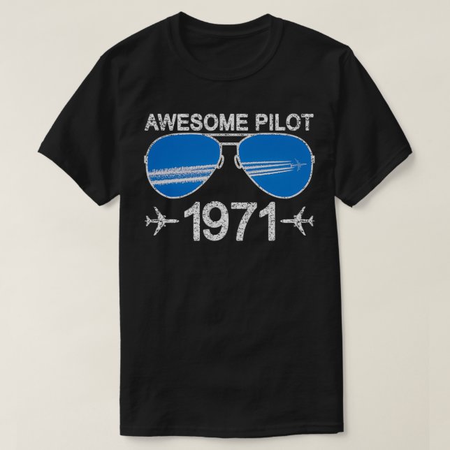 Phantastischer Pilot 1971 50. Geburtstag T-Shirt (Design vorne)