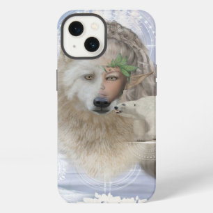 Phantastischer Polarwolf mit Fee, Polarbär und Sch iPhone 13 Hülle