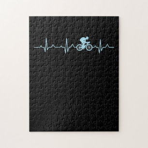 phantastischer Radfahrer Herzschlag Mountainbiking Puzzle