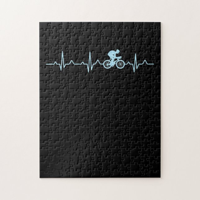 phantastischer Radfahrer Herzschlag Mountainbiking Puzzle (Vertikal)