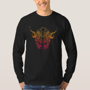 Phantastischer realistischer handgezeichneter COW- T-Shirt