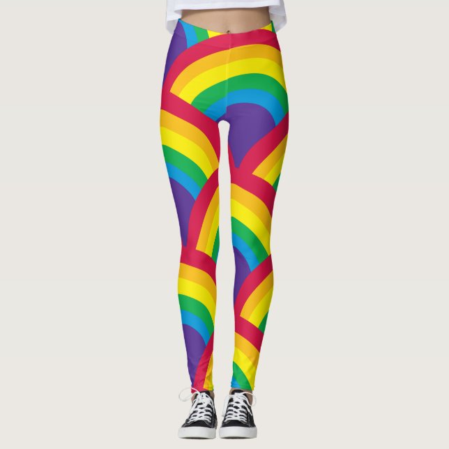 Phantastischer Regenbogen Leggings (Vorderseite)