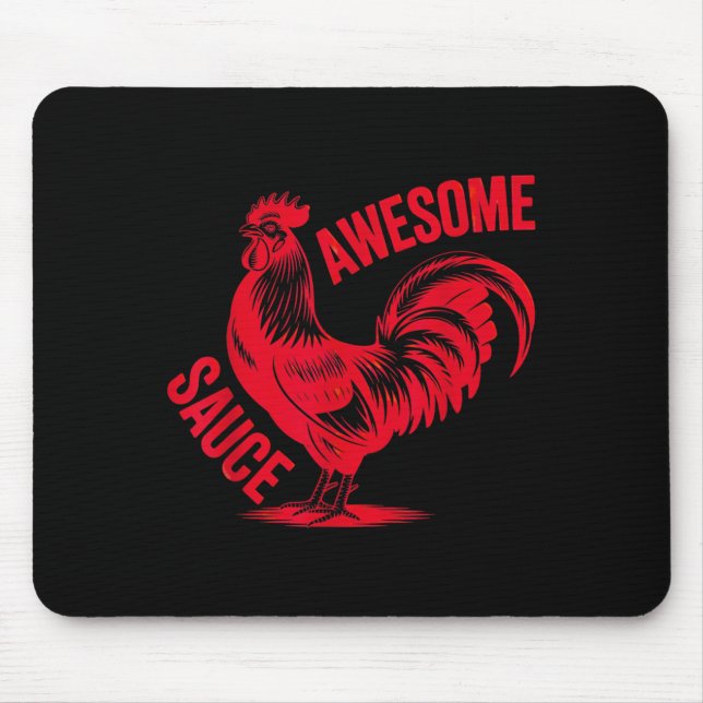 Phantastischer Rooster Sauce Rooster Graphic Spaß  Mousepad (Vorne)