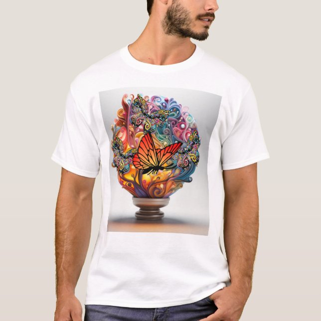 Phantastischer Schmetterling T - Shirt (Vorderseite)