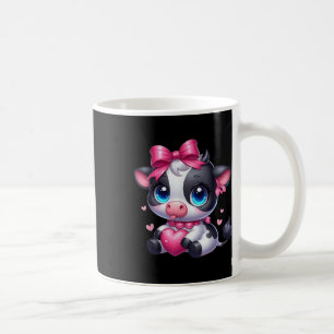 Phantastischer schwarzer und weißer Kuhhalter Herz Kaffeetasse