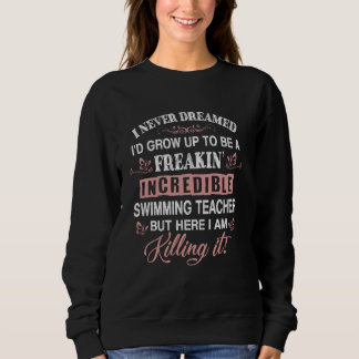 Phantastischer Schwimmen Lehrer Funny Quote Vint Sweatshirt