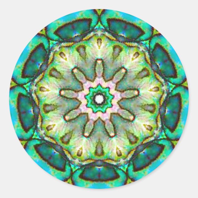 Phantastischer Seeopal Runder Aufkleber (Vorderseite)