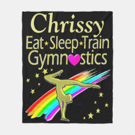 PHANTASTISCHER SLEEP GYMNASTICS PERSONALISIERTER B FLEECEDECKE