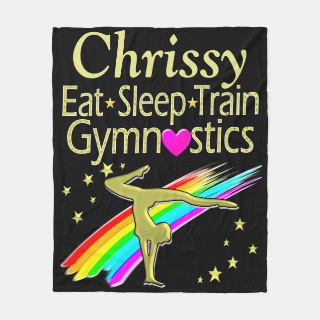 PHANTASTISCHER SLEEP GYMNASTICS PERSONALISIERTER B FLEECEDECKE (Vorderseite)