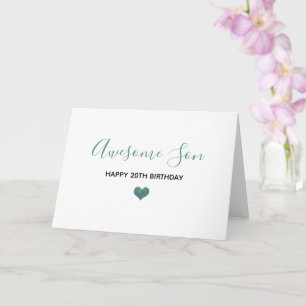 phantastischer Sohn zum Geburtstag blauer grauer G Karte