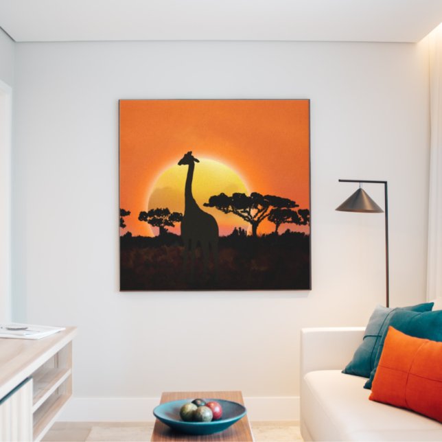 Phantastischer Sonnenuntergang am Serengeti ft. A  Leinwanddruck (Von Creator hochgeladen)