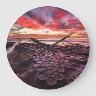 Phantastischer Sonnenuntergang an den Gezeitenpool Große Wanduhr