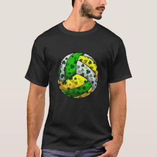 Phantastischer St Patricks Day mit Volleyball Klee T-Shirt
