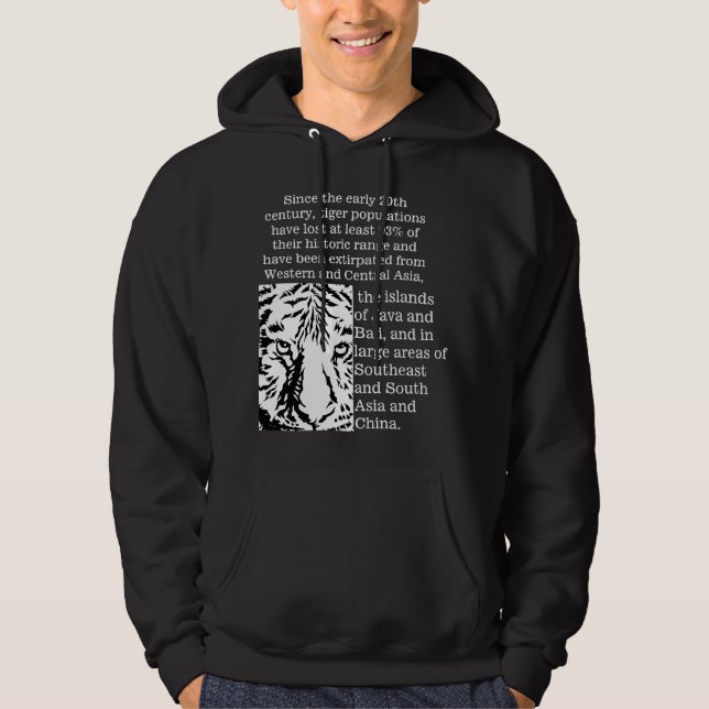 Phantastischer Tiger Modernstes Design Schwarz Hoodie (Vorderseite)