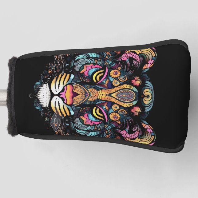Phantastischer Tigerkopf Golf Headcover (Vorderseite)