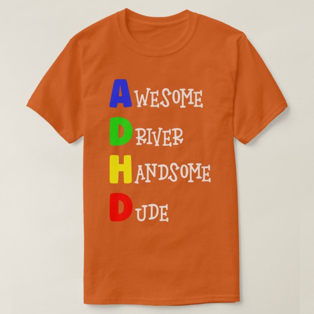 Phantastischer Treiber, Handsome Typ ADHD Premium T-Shirt (Design vorne)