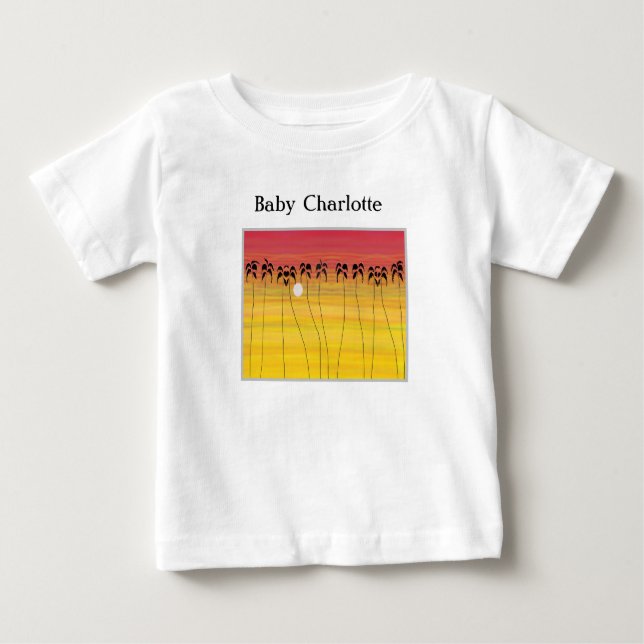 Phantastischer tropischer Sonnenuntergang Baby T-shirt (Vorderseite)