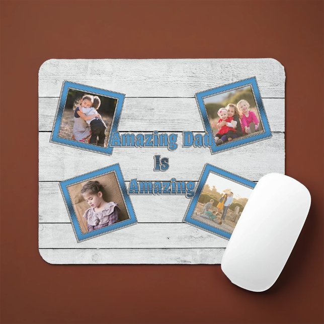 Phantastischer Vater ist Phantastisch 4 FotoCollag Mousepad (Von Creator hochgeladen)