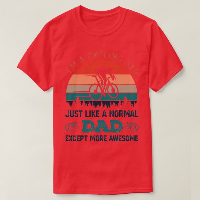 Phantastischer Vater Radfahren Sonniges Fahrradges T-Shirt (Design vorne)