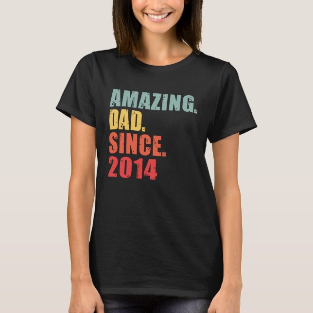 phantastischer Vater seit 2014 T-Shirt (Vorderseite)