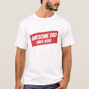 Phantastischer Vater seit 20XX Moderne Einfach T-Shirt