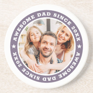 Phantastischer Vater Seit 20XX Modernes Foto Getränkeuntersetzer