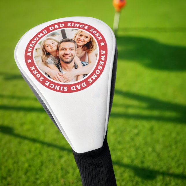 Phantastischer Vater Seit 20XX Modernes Foto Golf Headcover (Von Creator hochgeladen)