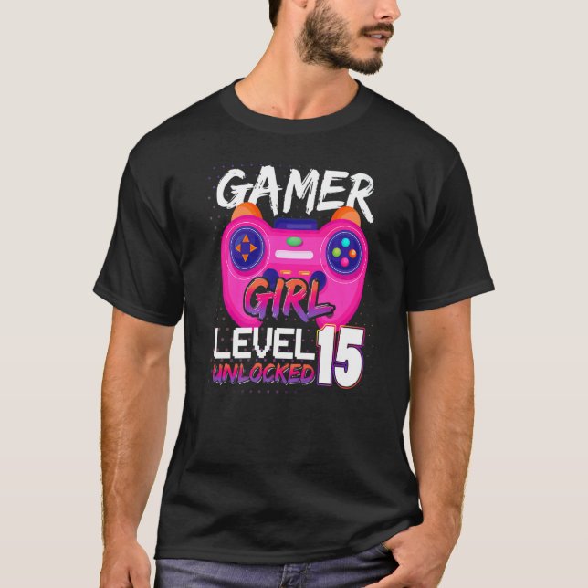 Phantastischer Videospielecontroller Stufe 15 Ents T-Shirt (Vorderseite)