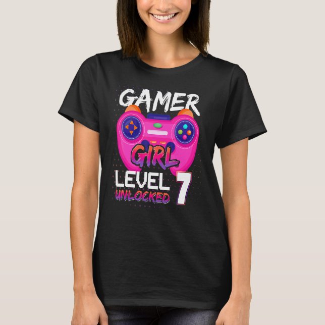 Phantastischer Videospielecontroller Stufe 7 Entsp T-Shirt (Vorderseite)